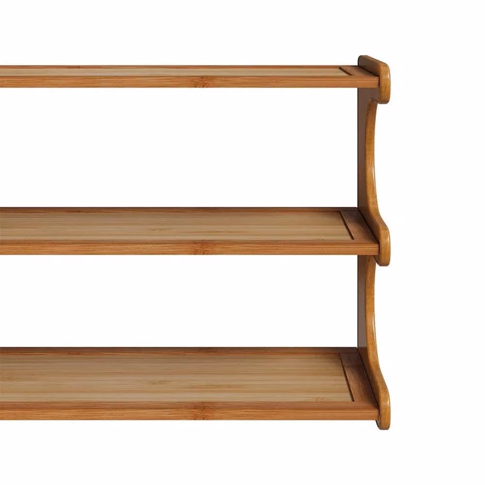 FORGEVIO 5-Tier Wooden Shoe Rack in Brown – 2