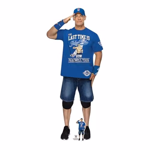 Star Cutouts WWE John Cena Farewell Tour Blue Shirt Lifesize Cardboard Cutout