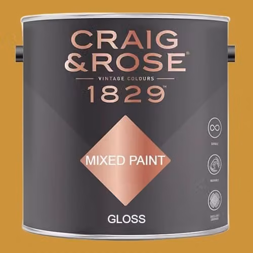 Craig & Rose 1829 Gloss Paint in French Ochre, 2.5 l