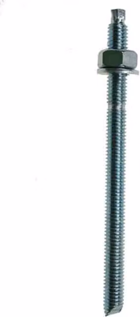 JCP Construction Products J-Fix Galvanised Steel Stud Bolts, M12 x 160 mm, Silver, Pack of 10