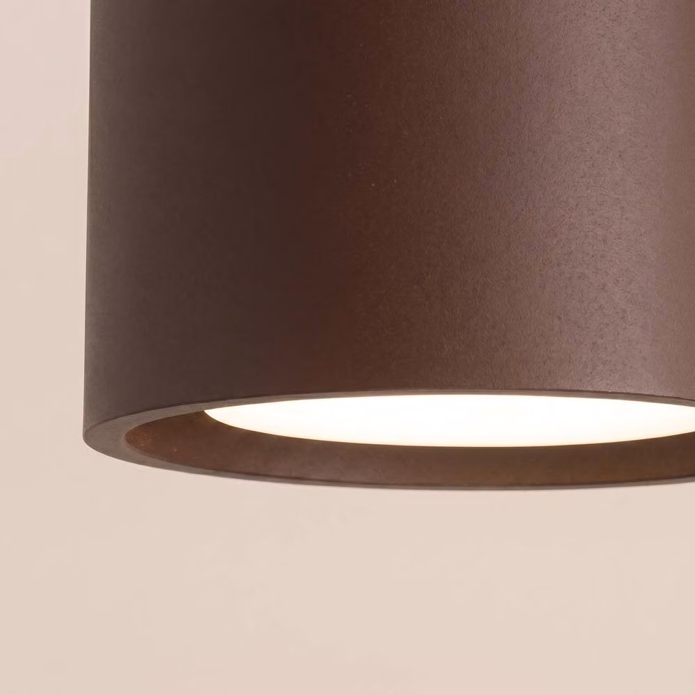Sollux Lighting minimalist round ceiling lamp in brown, W/D/H: 21 x 21 x 10 cm – 3