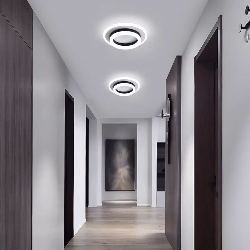 Goeco Modern Round LED Ceiling Light, Black, 24 W, 2700 LM, Diameter: 20 cm – 3