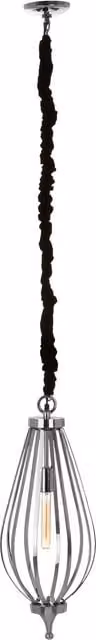 Fifty Five South Callen Small Drop Shape Metal Pendant Light in Silver