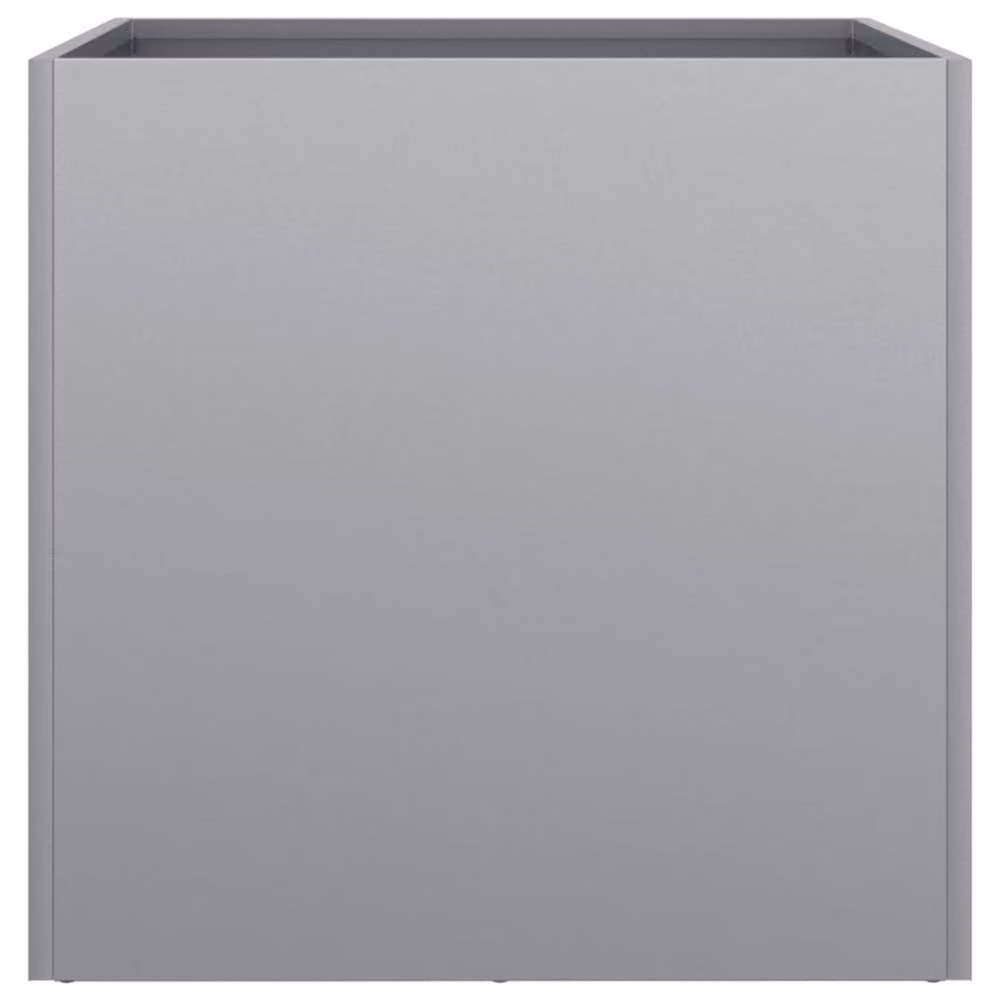 Berkfield Home Galvanised Steel Ornamental Garden Planter Tubs, 2 Pack, Silver/Grey, W: 49 cm, D: 47 cm, H: 46 cm – 4