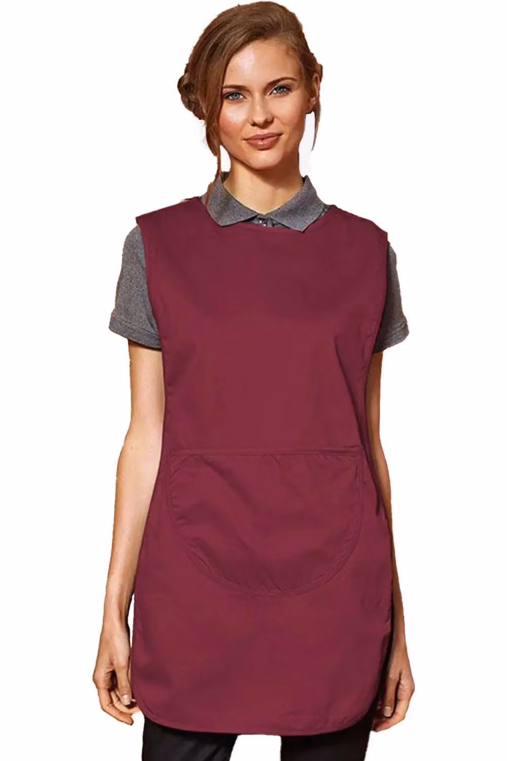 Premier Women's Pocket Tabard Workwear Pack of 2 in Burgundy, Size: 3XL – 2