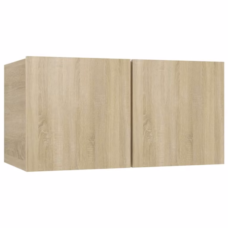 Berkfield Home Practical 5 Piece TV Cabinet Set in Sonoma Oak and Beige Engineered Wood