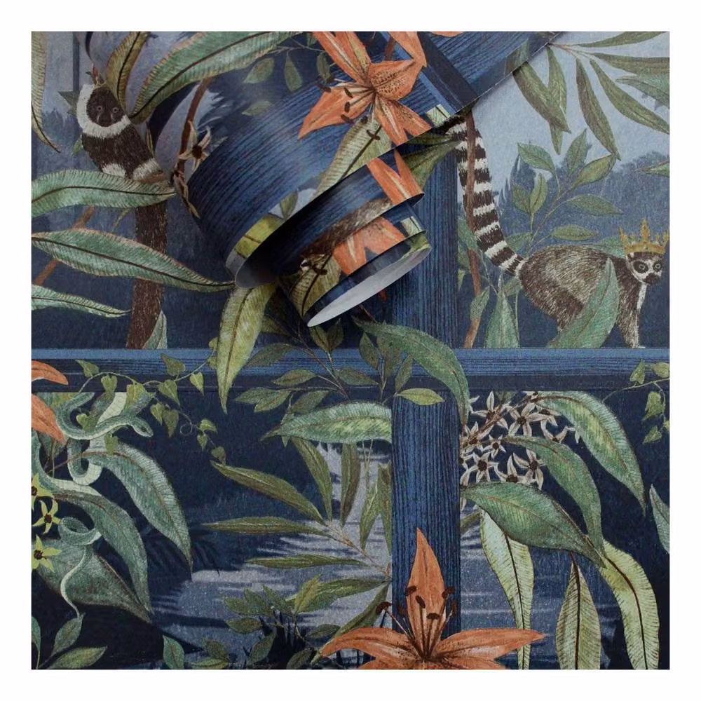 Holden Décor Comoro Foliage Navy Blue Botanical Non-Woven Matt Wallpaper – 2