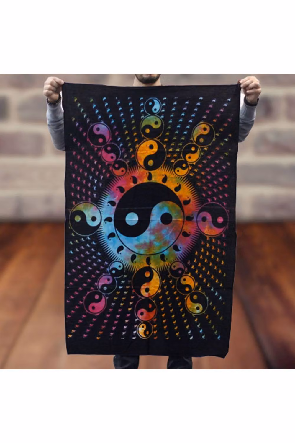 KDMD Multicolour Abstract Geometric Yin Yang Textile Wall Hanging, W: 78 cm, H: 112 cm – 2