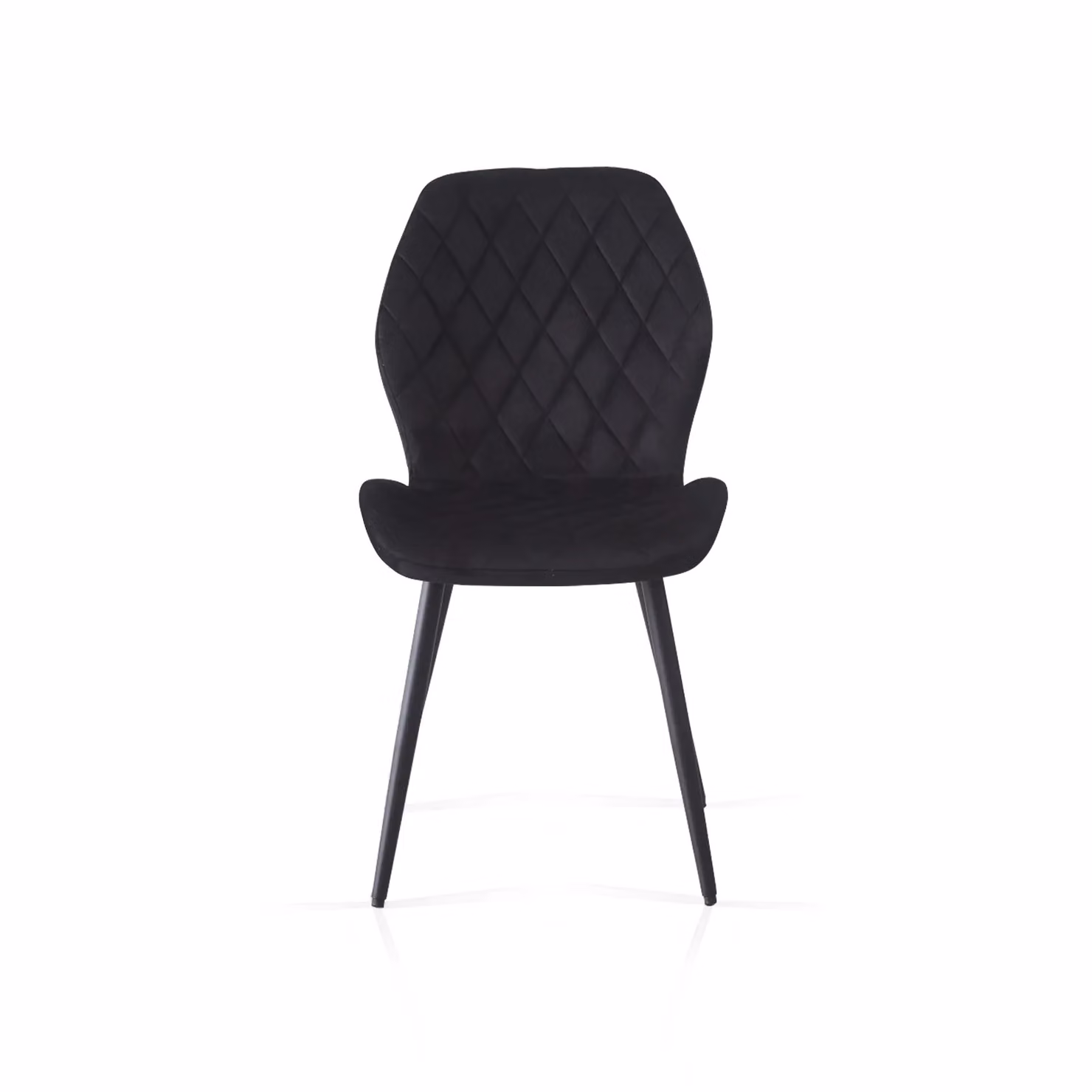 SONARA Modern Velvet Dining Chairs Set of 4 in Black with Ergonomic Curved Backrest and Metal Legs – 6