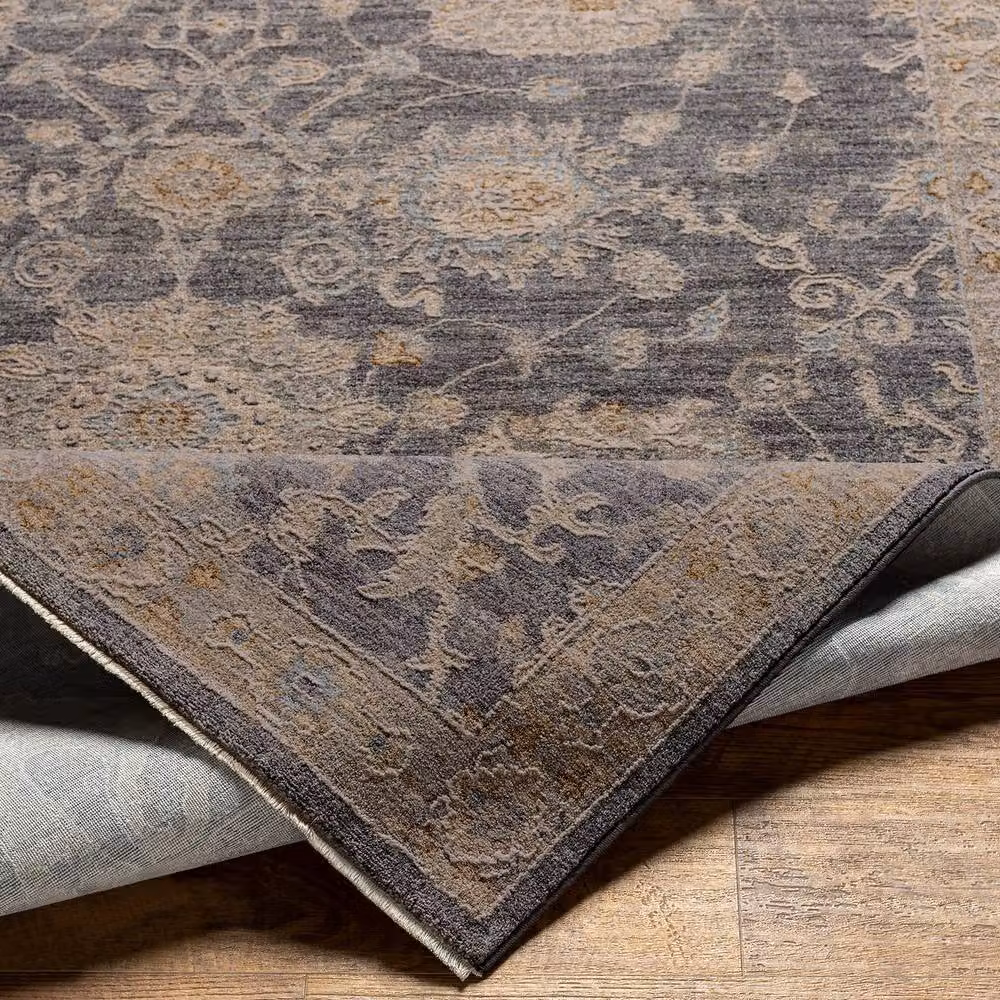 Livabliss Avant Garde Boho Oriental Living Room Rug with Fringes in Anthracite, W: 150 cm, L: 230 cm – 3