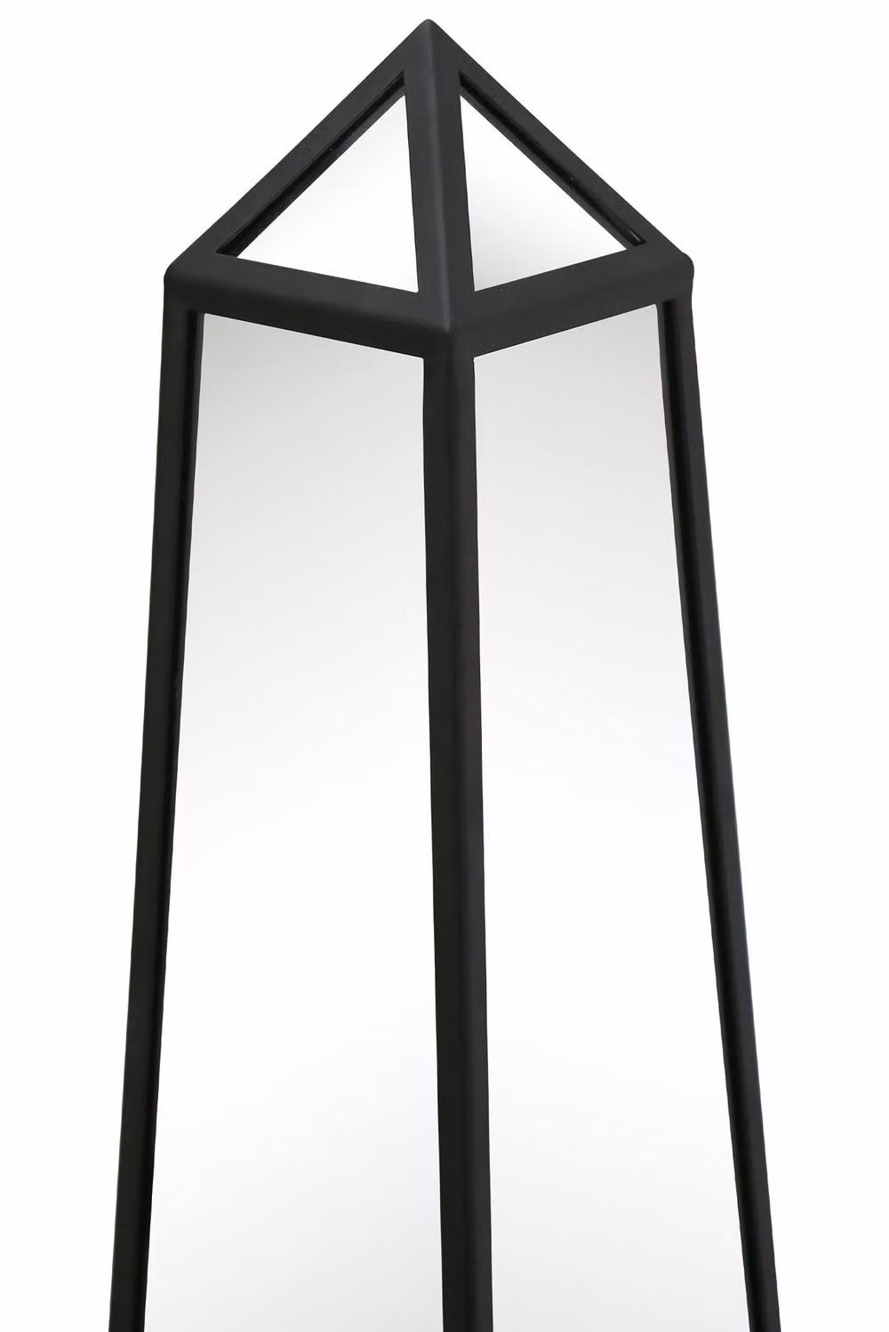 MirrorOutlet Black Metal Obelisk Mirrored Garden Ornament, H 120 cm x W 25 cm x D 25 cm – 3