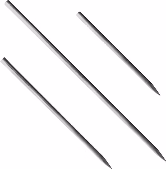 Pegdev Mild Steel Road Form Line Pins for Concrete Marking, Silver, W/D/H: 22 x 50 x 600 mm