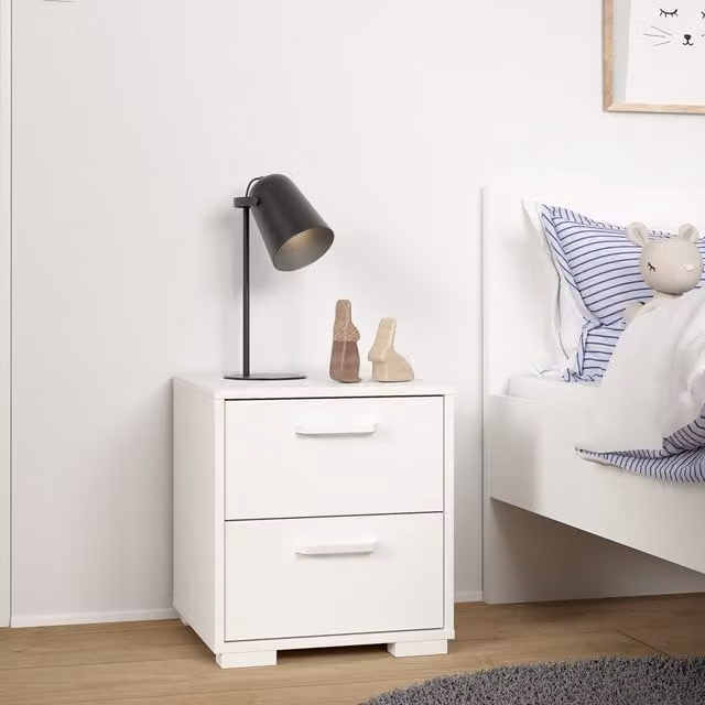 Furniture To Go Sofia Modern Nightstand in White