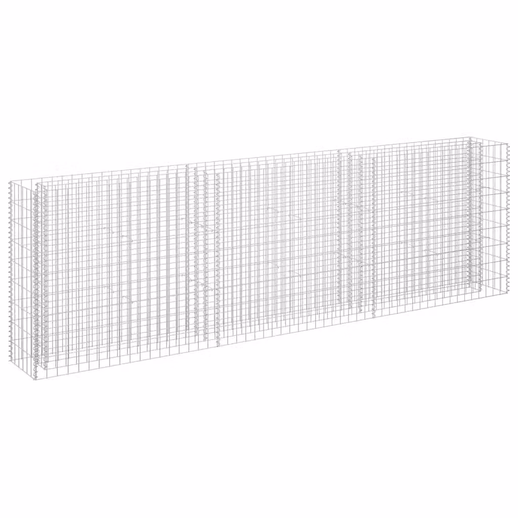 Berkfield Home Silver Galvanised Steel Wire Mesh Gabion Raised Bed, W/D/H: 270 x 30 x 90 cm – 2