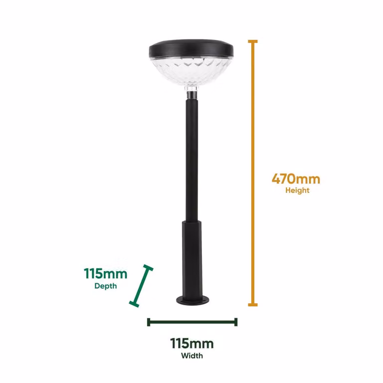 Gardenwize Pack of 2 Multi-Coloured Solar LED Garden Stake Path Lights in Black