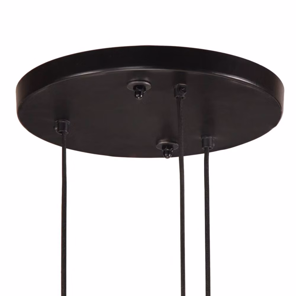 Berkfield Home Black Metal Industrial Hanging Lamp, W/D/H: 30 x 30 x 100 cm, E27 – 3