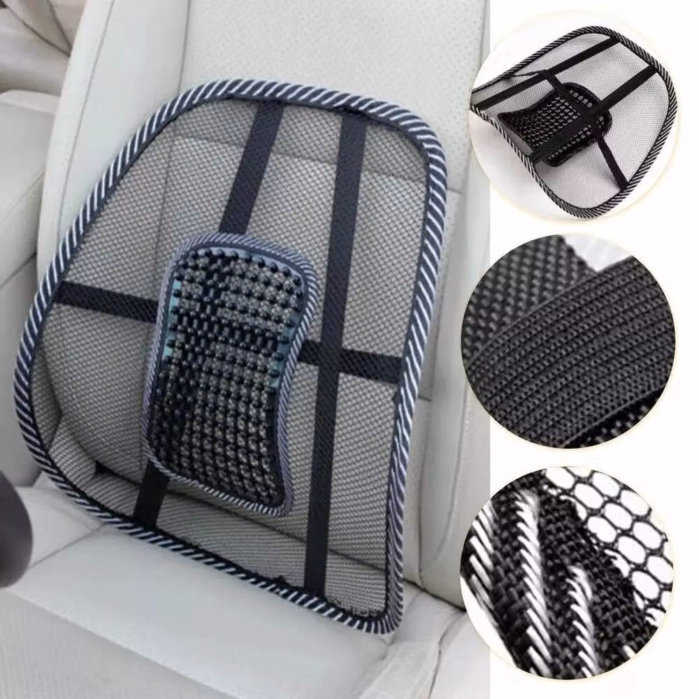 SPETLEK Black Contoured Mesh Lower Back Lumbar Support for Office and Car Seats, W/H: 120 x 90 cm – 3