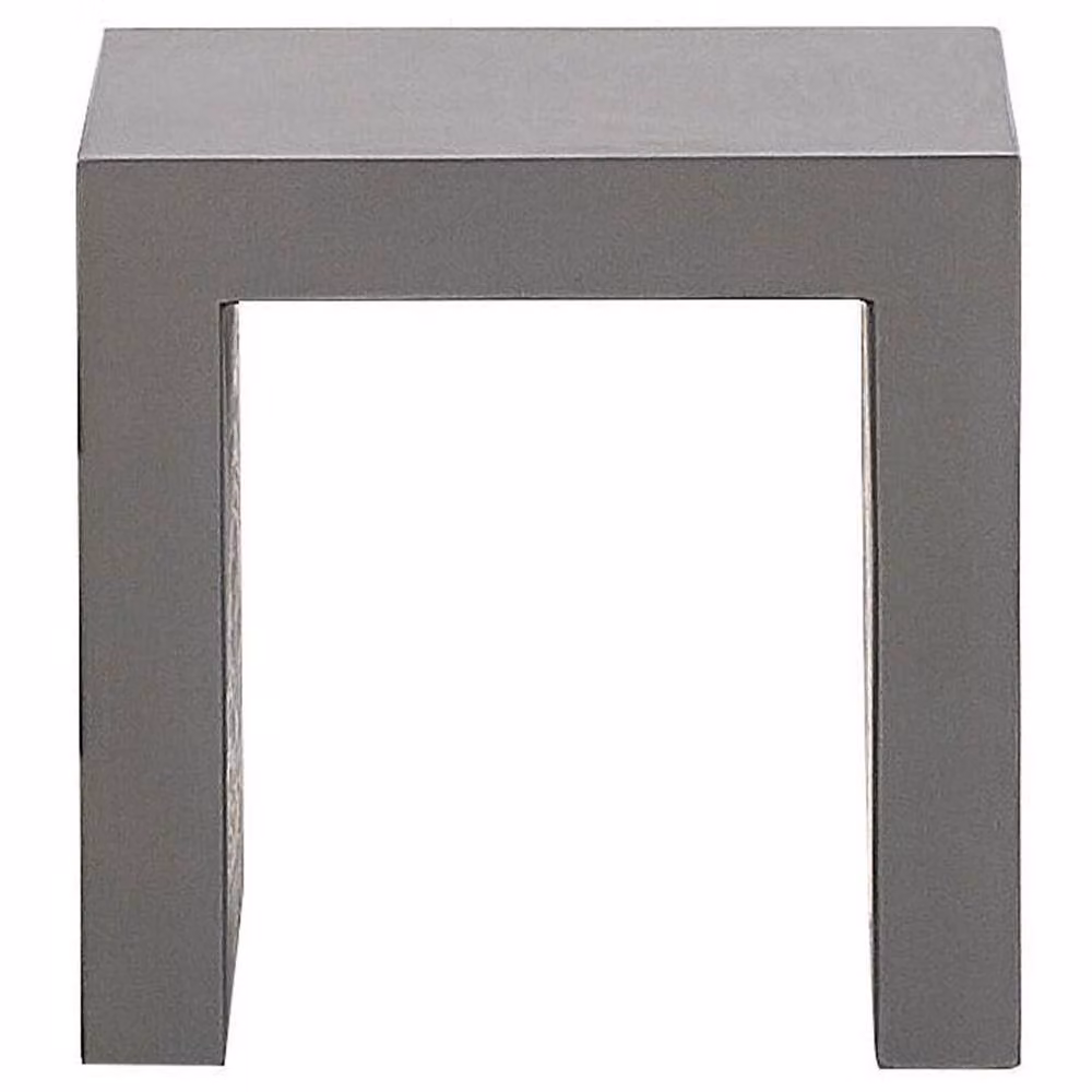 Wyld and Coco Set of 2 Grey Concrete and Metal Industrial Garden Stools – 3