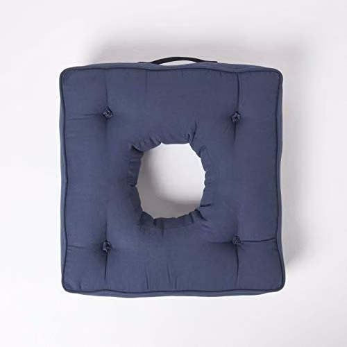 Homescapes Navy Blue Pressure Relief Armchair Booster Cushion, W/D/H: 50 x 50 x 10 cm – 4
