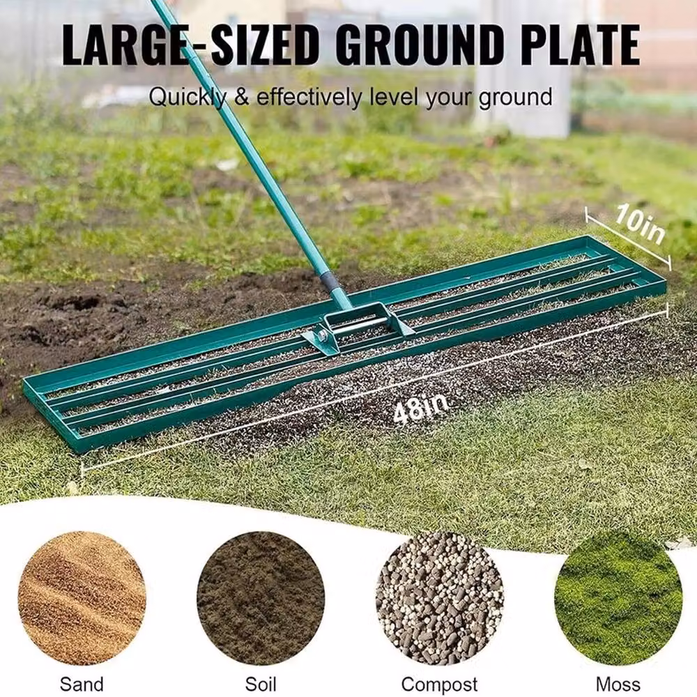 Havendro Green Lawn Leveling Rake with Stainless Steel Head, W/H: 25 x 114 cm – 2