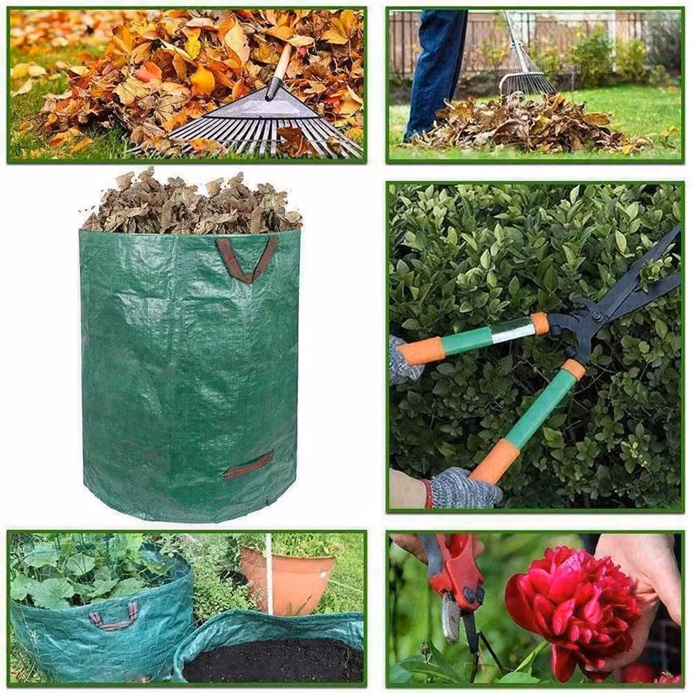 EONLION 2 Pack Heavy Duty Large Garden Waste Refuse Bags, 272L, Green – 5