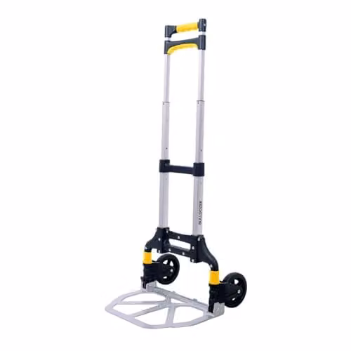 Charles Bentley Bulldozer Foldable Aluminium Hand Truck Trolley in Silver, 70kg Load Capacity, H 98.5 x W 41 cm – 2