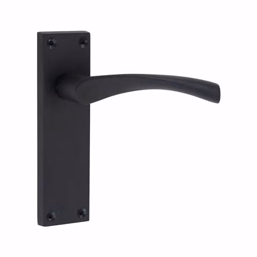 Golden Grace Victorian Scroll Astrid Door Handle Latch Set in Matt Black, 6 Sets – 4
