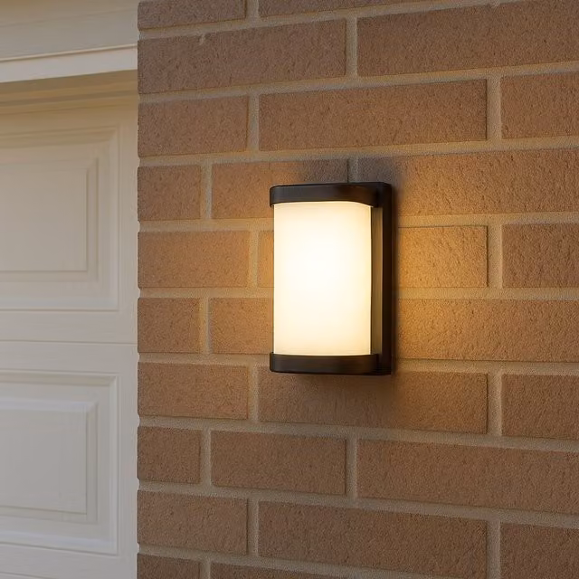 CGC Black Outdoor LED Wall Light with Opal Diffuser, 10W, IP65 Rating