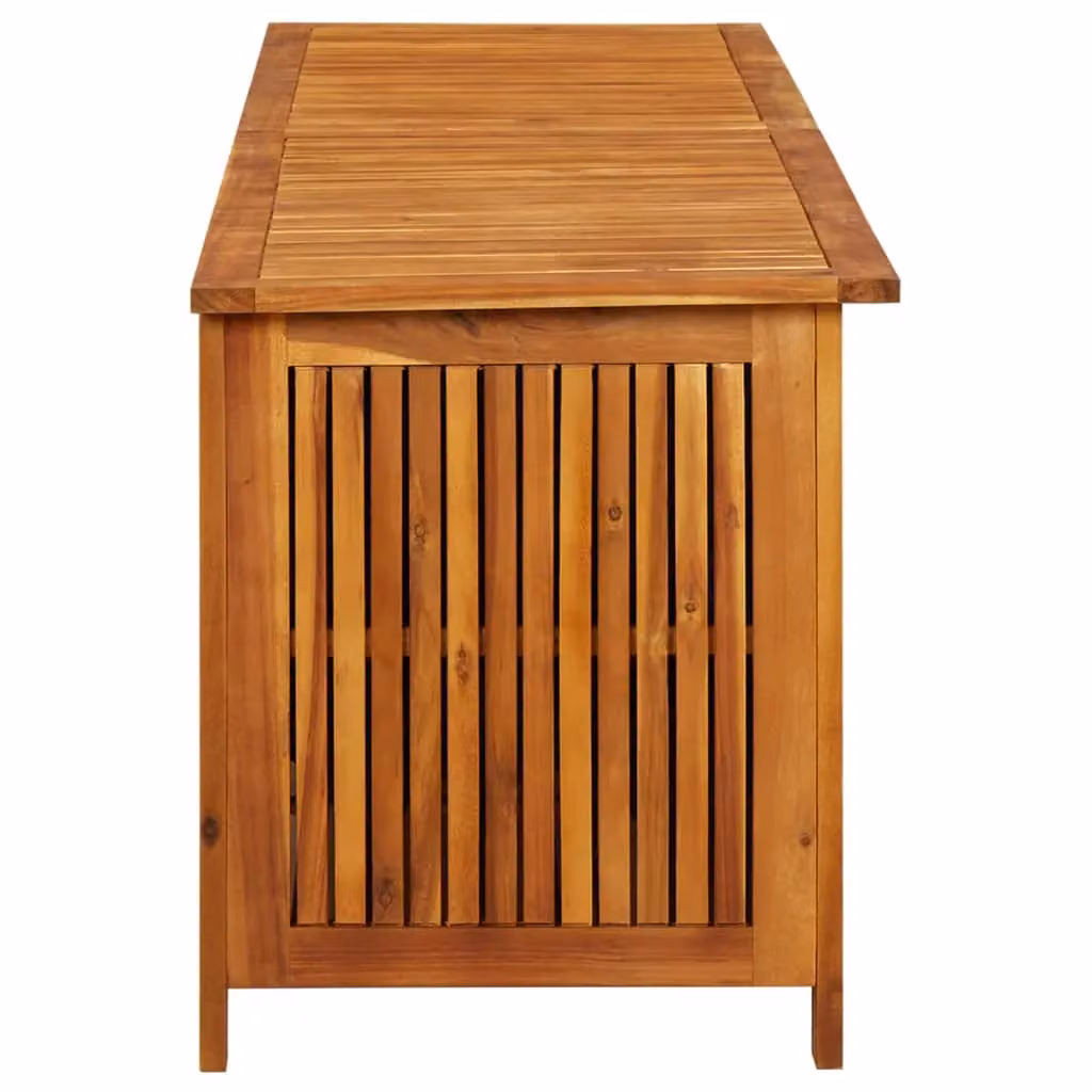 Berkfield Home Garden Storage Box in Brown Solid Oiled Acacia Wood, W/D/H: 175 x 50 x 58 cm – 3