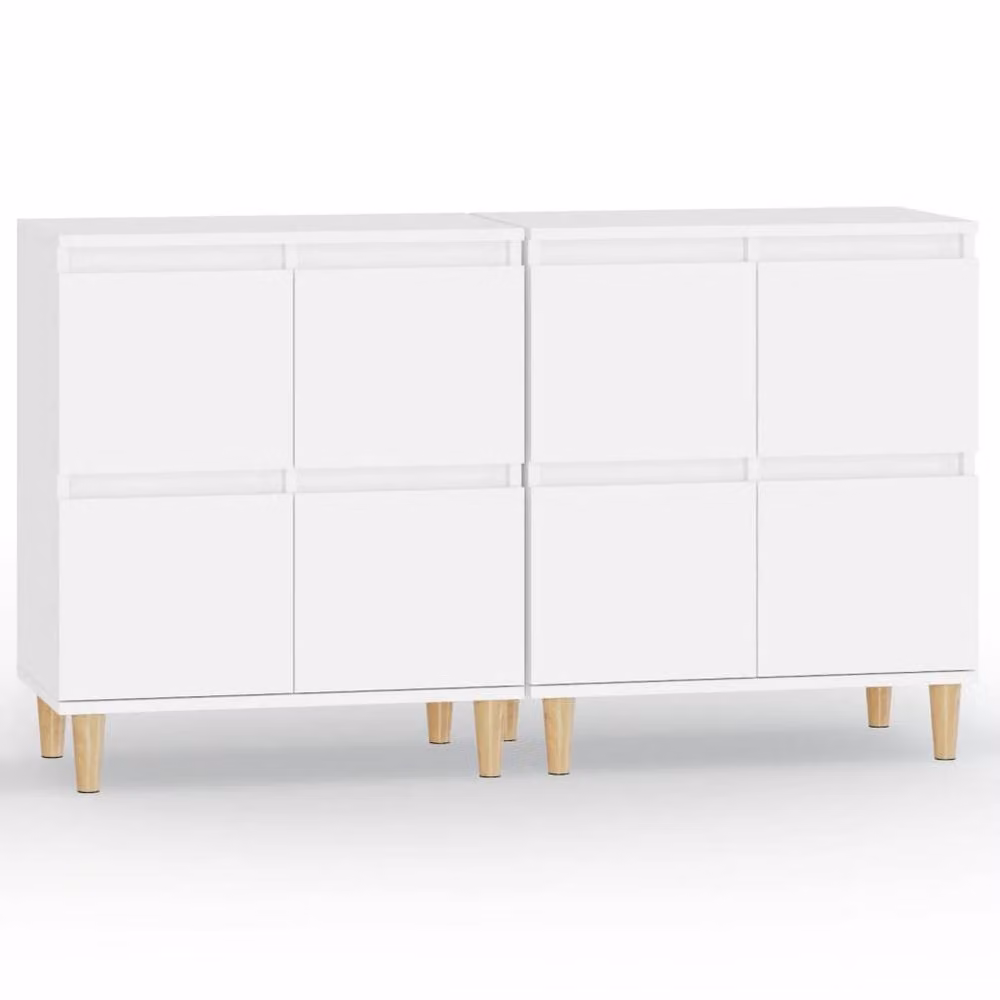 Berkfield Home Set of 2 White Engineered Wood Sideboards, W/D/H: 60 x 35 x 70 cm – 2