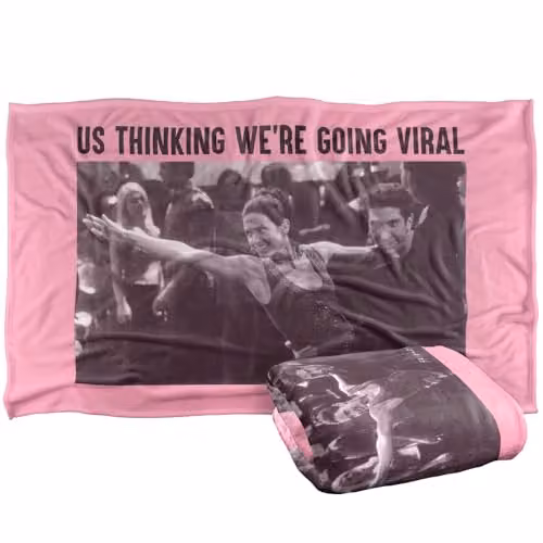 Warner Bros. Friends Going Viral Super Soft Fleece Throw Blanket, Multicolour