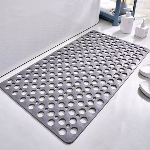 EONLION Non Slip Grey Rectangular Floor Mat, W: 110 cm, D: 90 cm, H: 60 cm