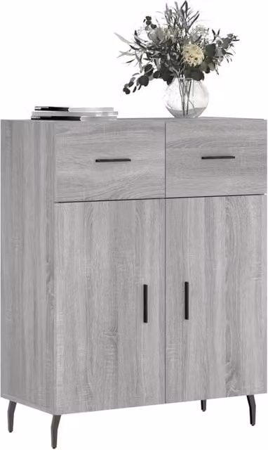 Berkfield Home Grey Sonoma Sideboard in Engineered Wood, W/D/H: 69.5 x 34 x 90 cm – 1