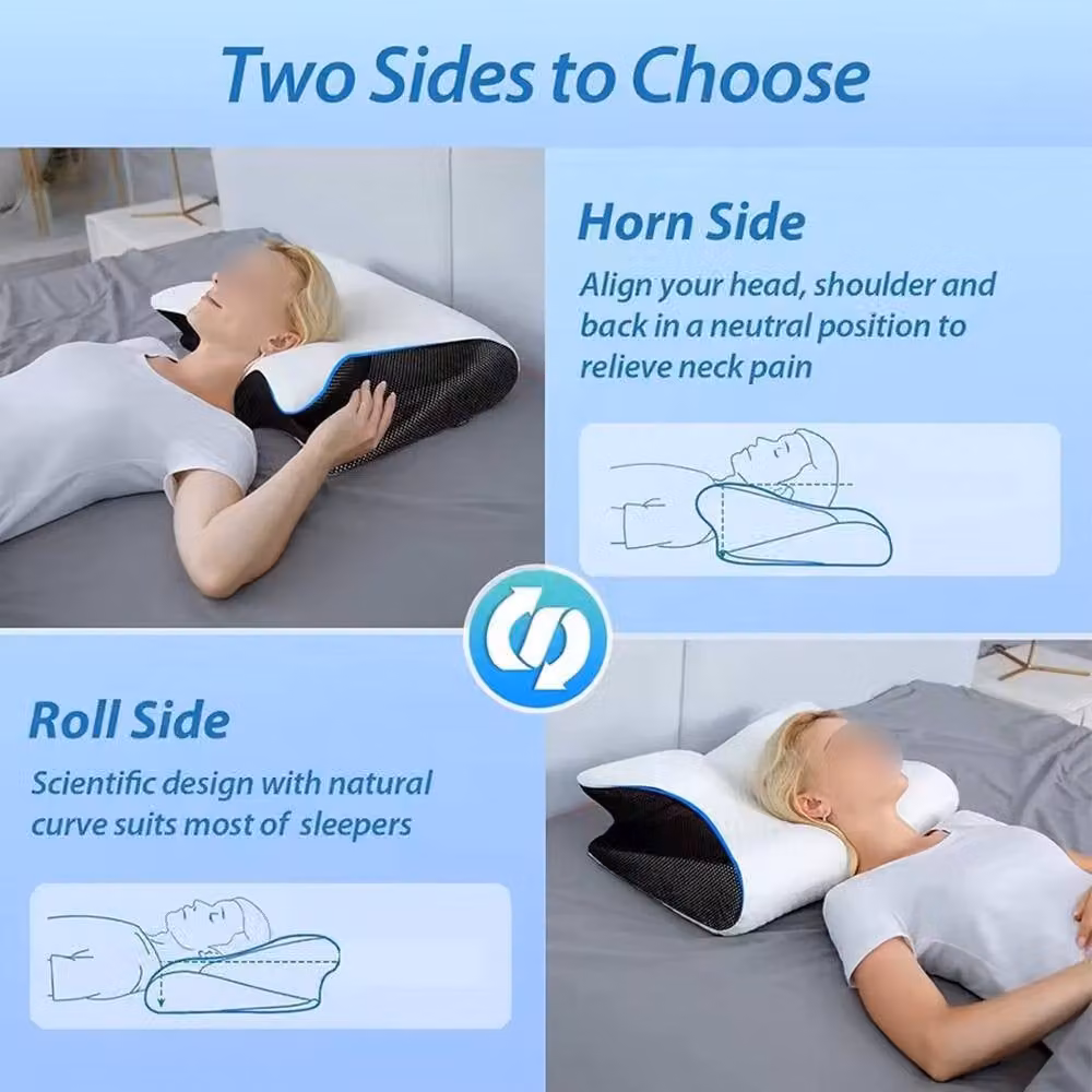 Ventryn Ergonomic Memory Foam Cervical Wedge Pillow for Neck and Shoulder Pain, White – 3
