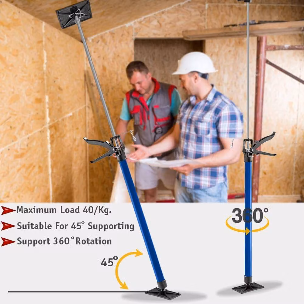 ATEK Set of 2 Adjustable Telescopic Drywall Plasterboard Support Props in Blue and Yellow – 3