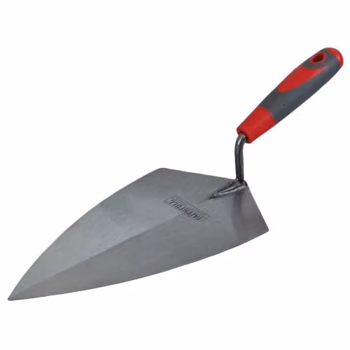Faithfull Philadelphia Pattern Brick Trowel with Soft Grip Handle in Grey and Multicolour