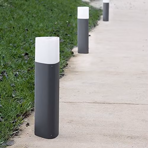 Netlighting Forlight Mandela 1 Light Outdoor Bollard Light in Grey IP44 – 2