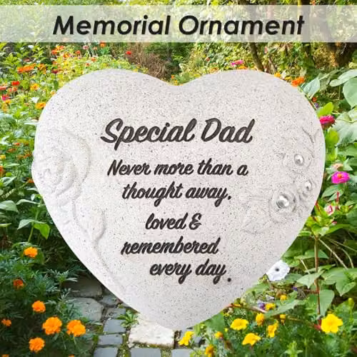VFM e-Store Memorial Flower Pot Ornament, Grey, W: 16 cm, D: 14 cm, H: 14 cm – 3