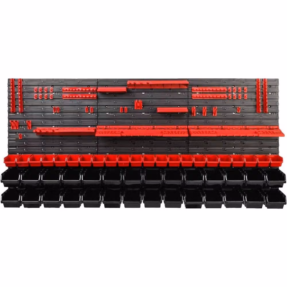 Kelvenix 98pc Wall Storage Board Peg Set in Red – 2
