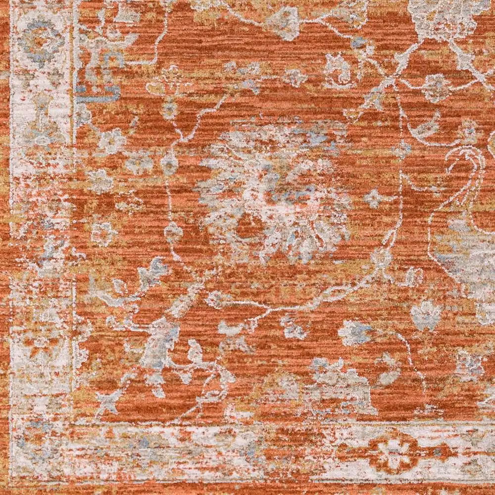 Livabliss Avant Garde Vintage Boho Living Room Rug with Fringes in Orange, Beige, Blue and Brown, W: 153 cm, D: 220 cm – 2