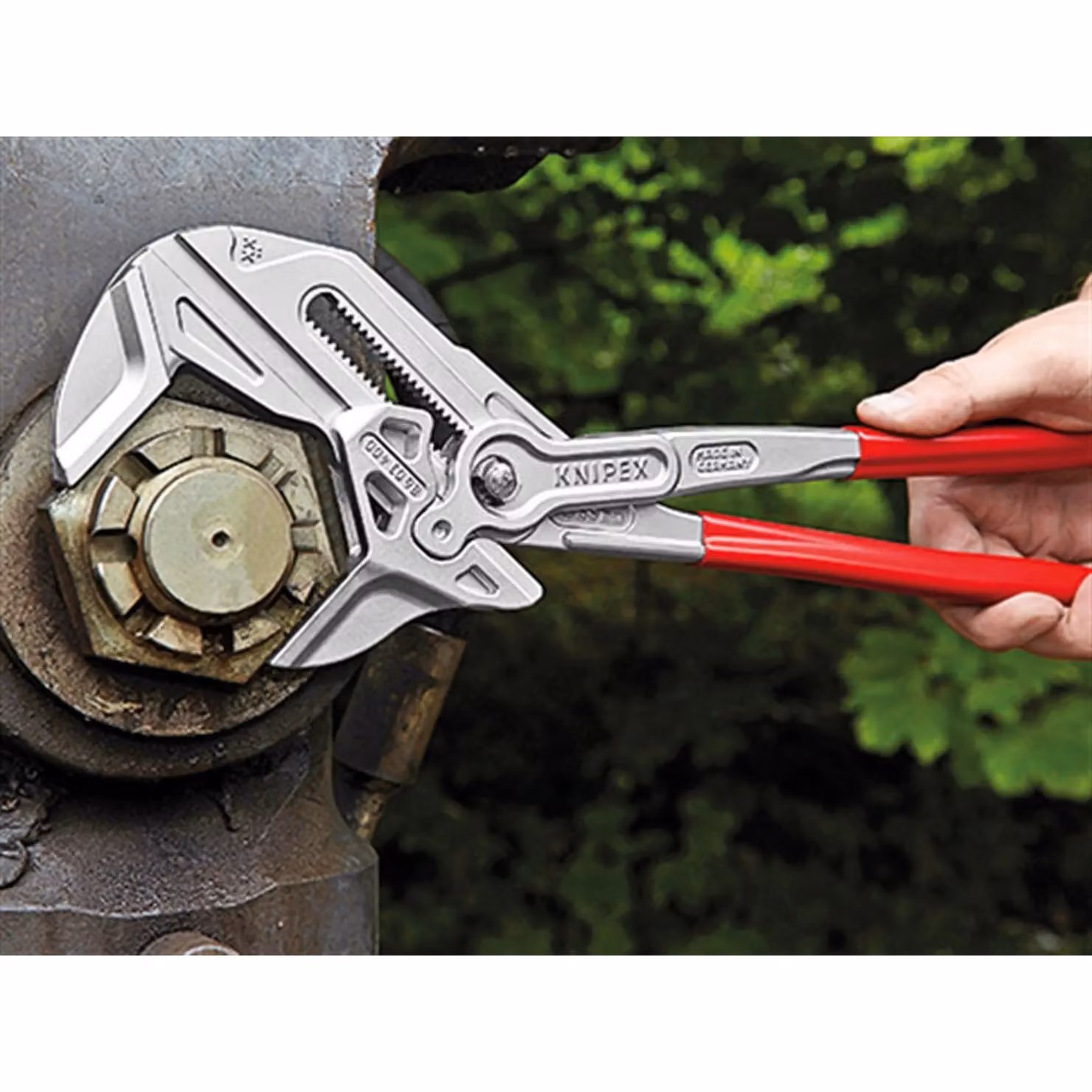 Knipex XL Pliers Wrench with Multicolour PVC Grip, Chrome Vanadium Steel, 400 mm – 2