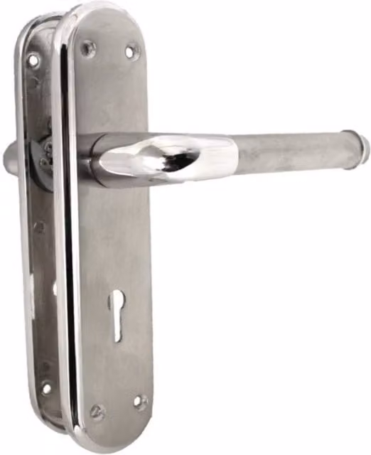 Betley Butterfly Door Handle in Chrome and Silver