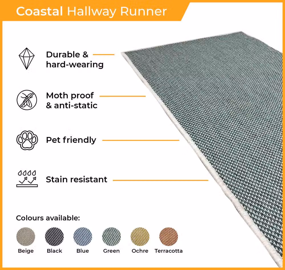 runrug Maritime Reversible Indoor/Outdoor Hallway Runner Rug, Blue, W: 70 cm, L: 240 cm – 4