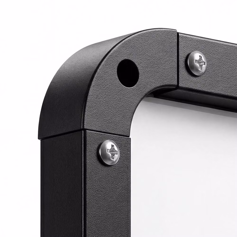 Yezi Modern Rectangular Wall Mirror in Black with Tempered Glass, W: 50 cm, H: 75 cm – 5