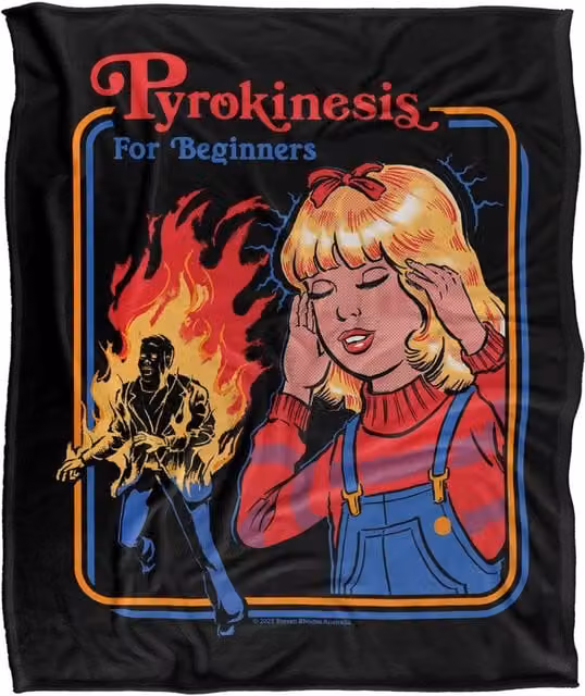 Steven Rhodes Pyrokinesis Multicolour Silky Touch Super Soft Fleece Throw Blanket W/D/H: 91 x 147 cm