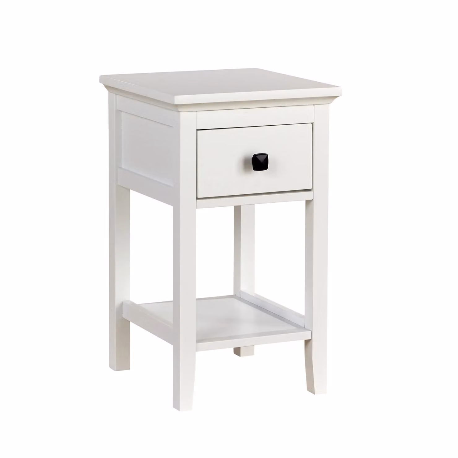 Home Source White MDF 1 Drawer Bedside Table, Height: 55 cm – 3