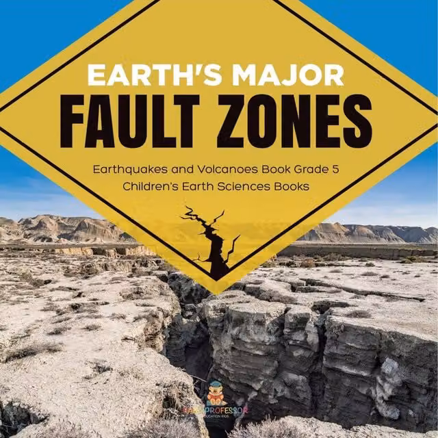 Baby Professor Earths Major Fault Zones Earthquakes and Volcanoes Book for Grade 5, Multicolour and Yellow Paper Book