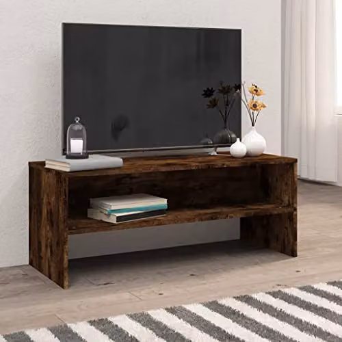 vidaXL Modern TV Cabinet in Brown, W/D/H: 100 x 40 x 40 cm – 2