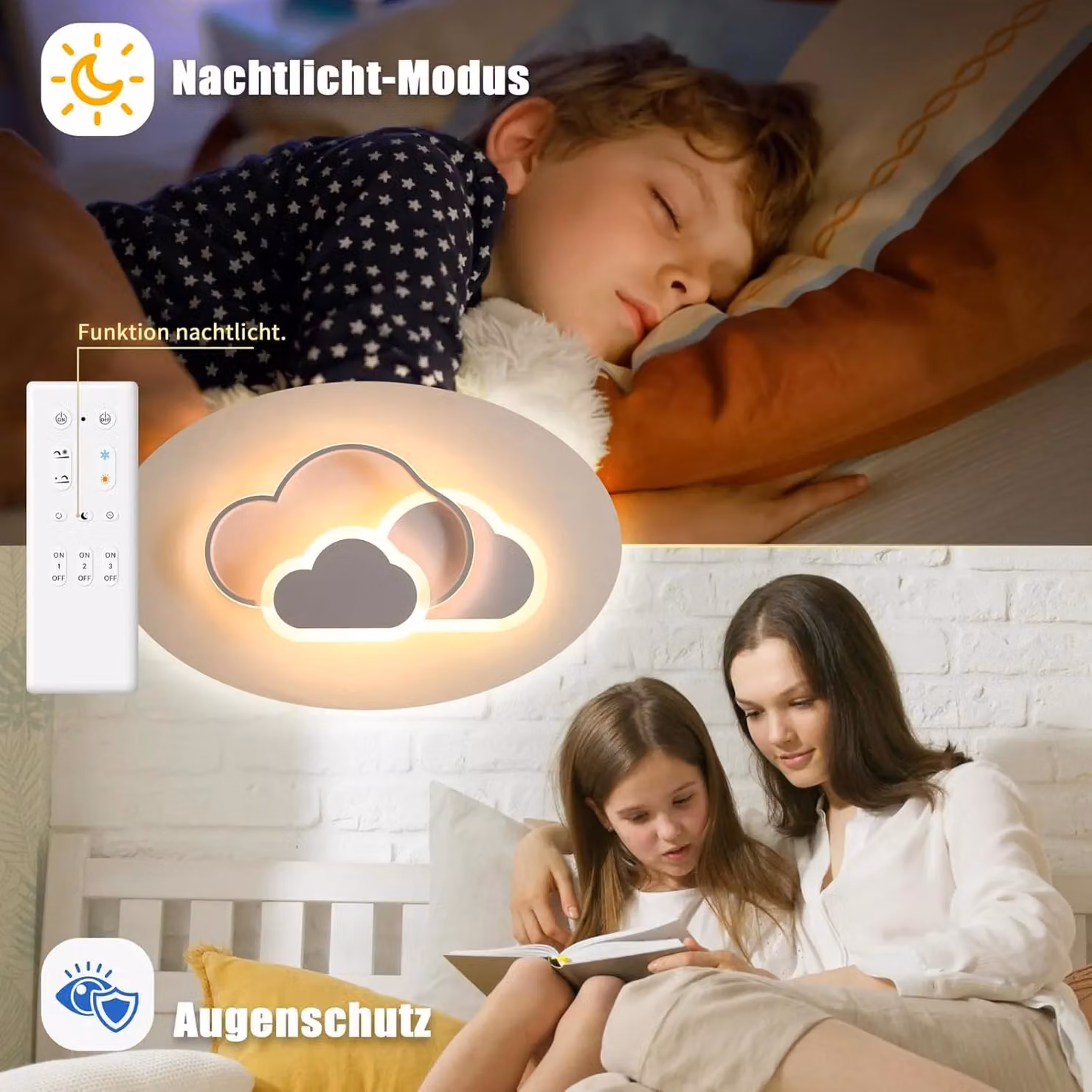 COMELY White Cloud Dimmable Ceiling Light with Remote Control, 32W, 2800lm, White – 2