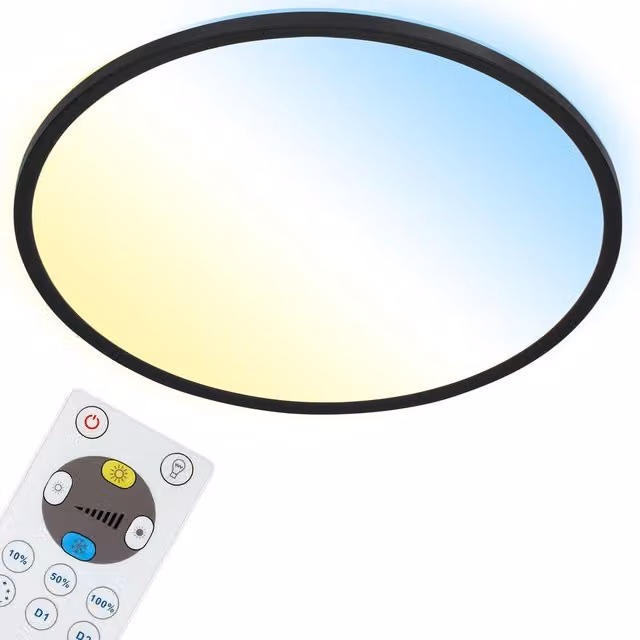 Briloner Ultraslim 22W CCT LED Ceiling Panel in Black